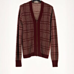 KRIZIA CARDIGAN BORDEAUX JACQUARD