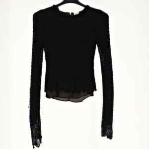 M.MARGIELA 1^LINEA MAGLIA NERA PUNTO TRAF. FODER VERDONE ZIP DIE. M/L GC