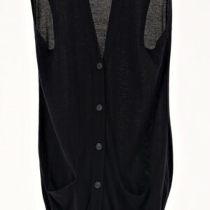 M.MARGIELA 1^LINEA GILET NERO 2TASCHE 5BOTT.SC/V ( ANNO P/E 1998 )
