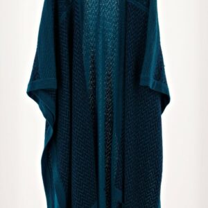 KENZO PONCHO BLU GEOMETRICO